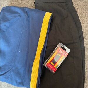 U.S. Army Blue and Black Uniform with Gold Stripe